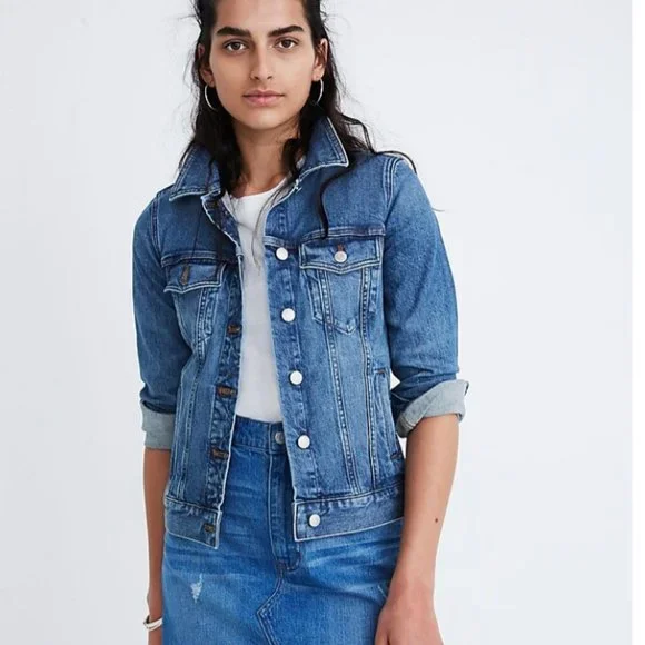 Madewell The Stretch Jean Jacket in Hobson Wash